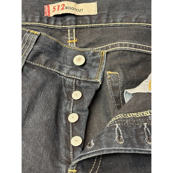 Levi's 512 Jeans Mens Blue Denim Bootcut Leg Button Fly 5-Pocket 34x31 Rare - Picture 8 of 11